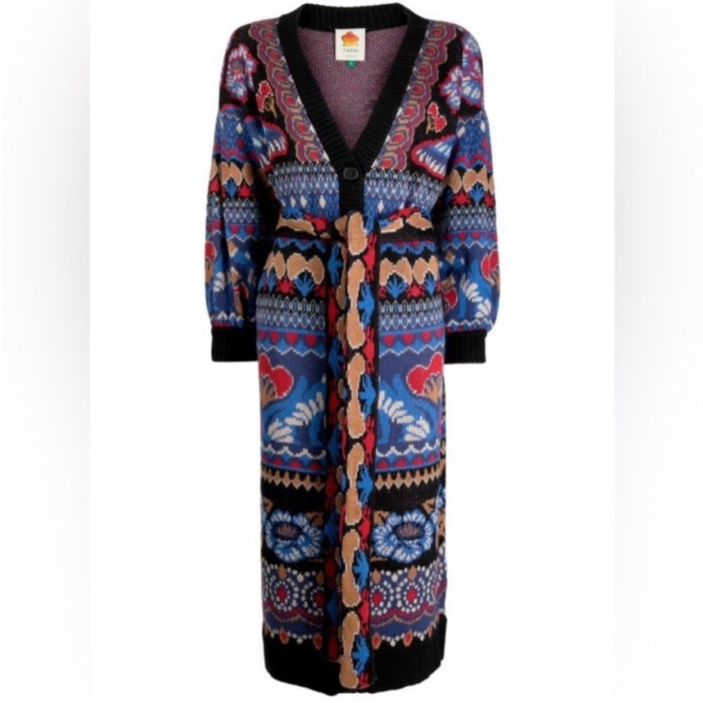 FARM Rio Multicolor Patterned Cardigan